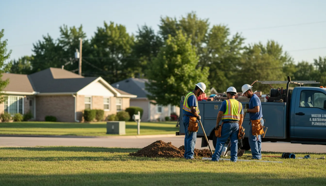 Residential water line and bathroom plumbing service in Williams, IN